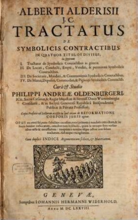 Tractatus de symbolicis contractibus