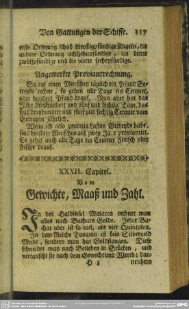 XXXII. Capitel. Vom Gewichte, Maaß und Zahl