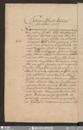 7. Johannis March. Brandeb. Durchzoll 1315.