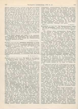 175-176 [Rezension] Hudson, James, The Epistle to the Hebrews