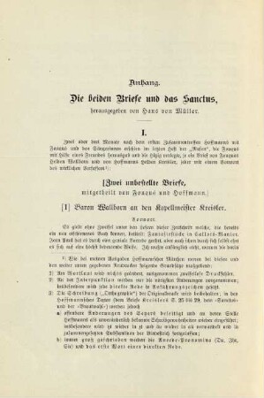 [1] Baron Wallborn an den Kapellmeister Kreisler