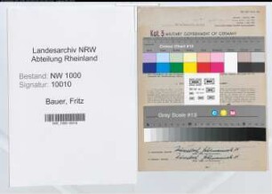Entnazifizierung Fritz Bauer, geb. 03.05.1892 (Prokurist)
