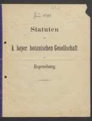 Vereinssatzung 1890