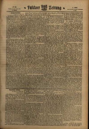 Zweite Ausgabe vom Samstag, den 23. April 1910.