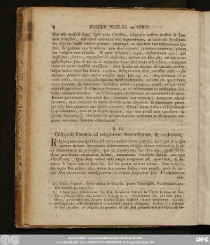 §. II. Obligatio hominis ad religionem demonstratur, & vindicatur.