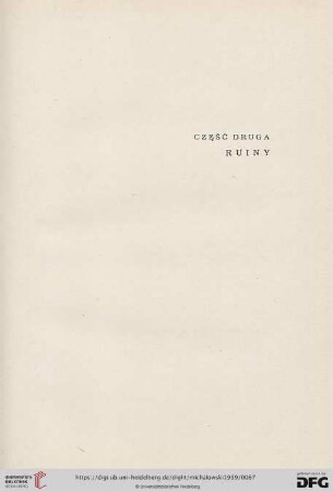 Część druga: Ruiny