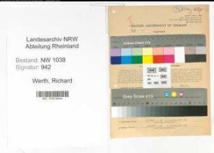 Entnazifizierung Richard Werth , geb. 12.03.1903 (Beamter)