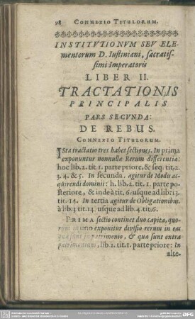 Liber II. Tractationis Principalis