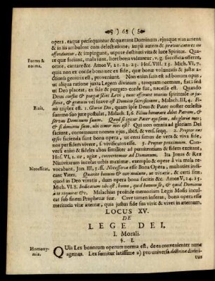 Locus XV. De Lege Dei