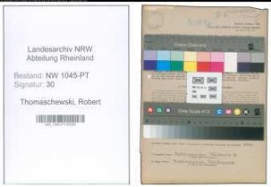 Entnazifizierung Robert Thomaschewski , geb. 29.07.1898 (Postbeamter)