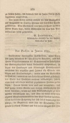 375-380 Aus Sachsen im Januar 1822