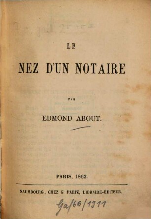 Le nez d'un notaire