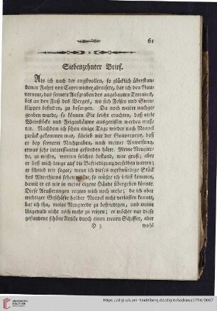 Siebenzehnter Brief
