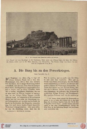 A. Die Burg bis zu den Perserkriegen