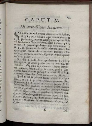 Caput V. De extractione Radicum.