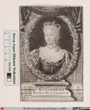 Bildnis Elisabeth (Isabella) (Farnese), Königin von Spanien, geb. Prinzessin von Parma