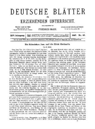 Die Sittenlehre Jesu und die Ethik Herbart's