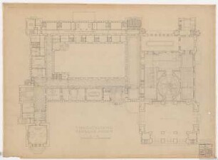 Schloss Posen, Posen Umbau: Möblierungsplan 1. OG 1:100
