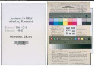 Entnazifizierung Eduard Hamecher , geb. 25.12.1915 (Zollinspektor)