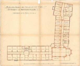 Seidl, Gabriel von; München, Öttingen- / Reitmorstr.; Vinzentinum - Grundriss 2. OG