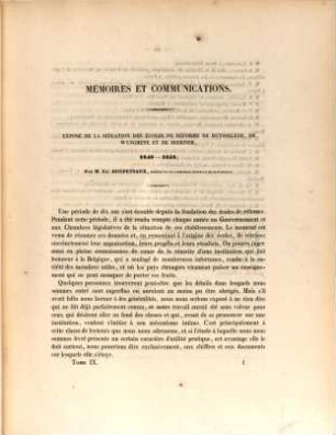 Bulletin de la Commission Centrale de Statistique. 9. 1866