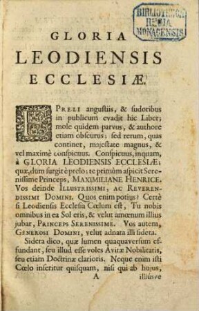Gloria Leodiensis ecclesiae ...