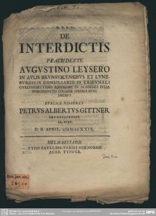 De Interdictis