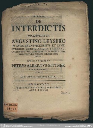 De Interdictis