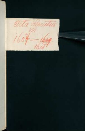 Acta Senatus XIII 1607-1610