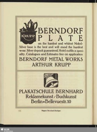 Plakatschule Bernhard Reklamekunst