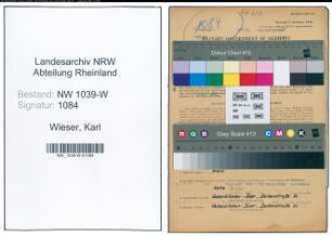 Entnazifizierung Karl Wieser , geb. 19.02.1911 (Technischer Angestellter)