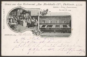 Ansichtskarte Restaurant "Zur Markthalle IX", Pücklerstraße 43-44 [1/3]