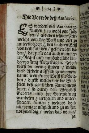 Die Vorrede deß Authoris