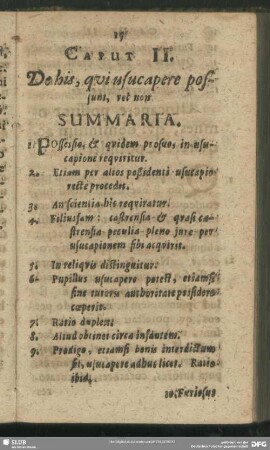 Caput II. De his, qui usucapere possunt, vel non
