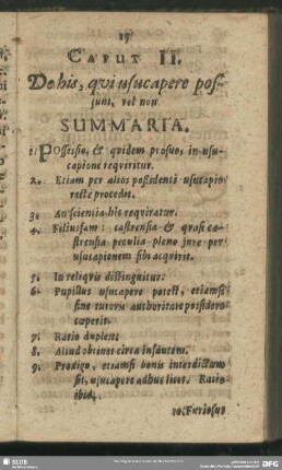 Caput II. De his, qui usucapere possunt, vel non