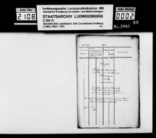 Bevölkerungsstatistik des Oberamts 1832-1842