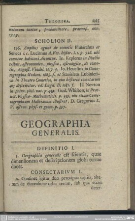 [VII.] Geographia Generalis