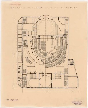 Großes Schauspielhaus (auch: Theater des Volkes, Friedrichstadtpalast), Berlin: 2 Grundrisse Rang