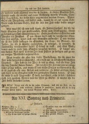 Am XXI. Sonntag nach Trinitatis.