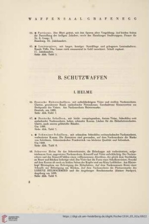 B. Schutzwaffen (Nr. 66 - 161)