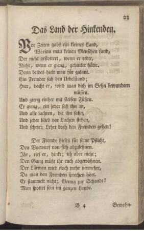 Das Land der Hinkenden. - Der Bettler.