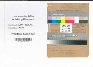 Entnazifizierung Maximilian Woelfges, geb. 21.03.1909 (Prokurist)