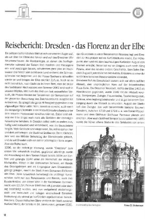 Reisebericht: Dresden - das Florenz an der Elbe