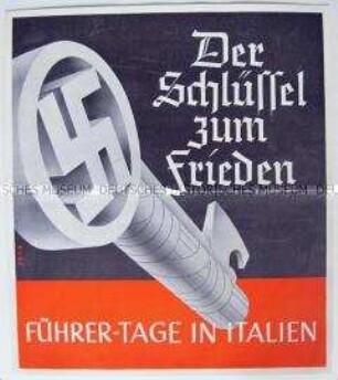 Werbeprospekt für das Buch "Der Schlüssel zum Frieden" über den Italienbesuch Hitlers im Mai 1938