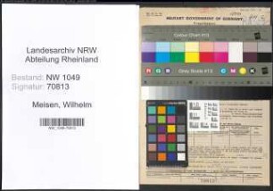 Entnazifizierung Wilhelm Meisen , geb. 14.06.1894 (Baecker)