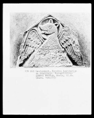 Geflügelte Figur mit Löwenkopf als Symbol des Heiligen Markus (?)