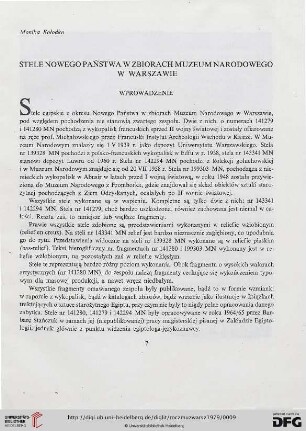 23: Stele Nowego Państwa w zbiorach Muzeum Narodowego w Warszawie