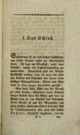 Beschreibung des Kaiserlichen Lustschlosses Schönbrunn und des nahen befindlichen Gartens, 1