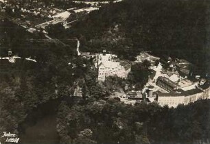 Burg Kriebstein : Höfchen, Luftaufnahme