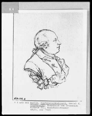 Brustbild König Friedrich Wilhelms II., im Profil nach rechts